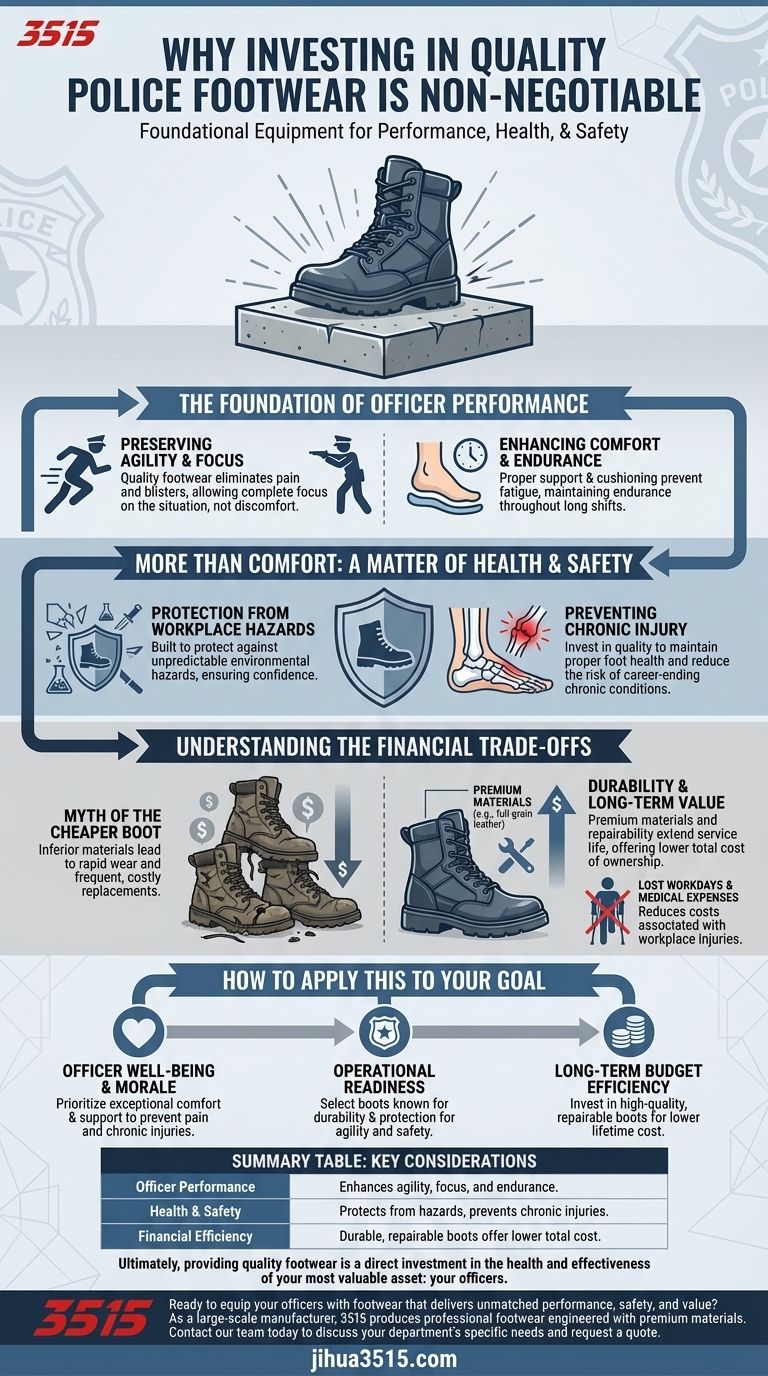 質の高い警察用ブーツへの投資が重要なのはなぜですか？ 警察官のパフォーマンスと安全性を向上させる ビジュアルガイド