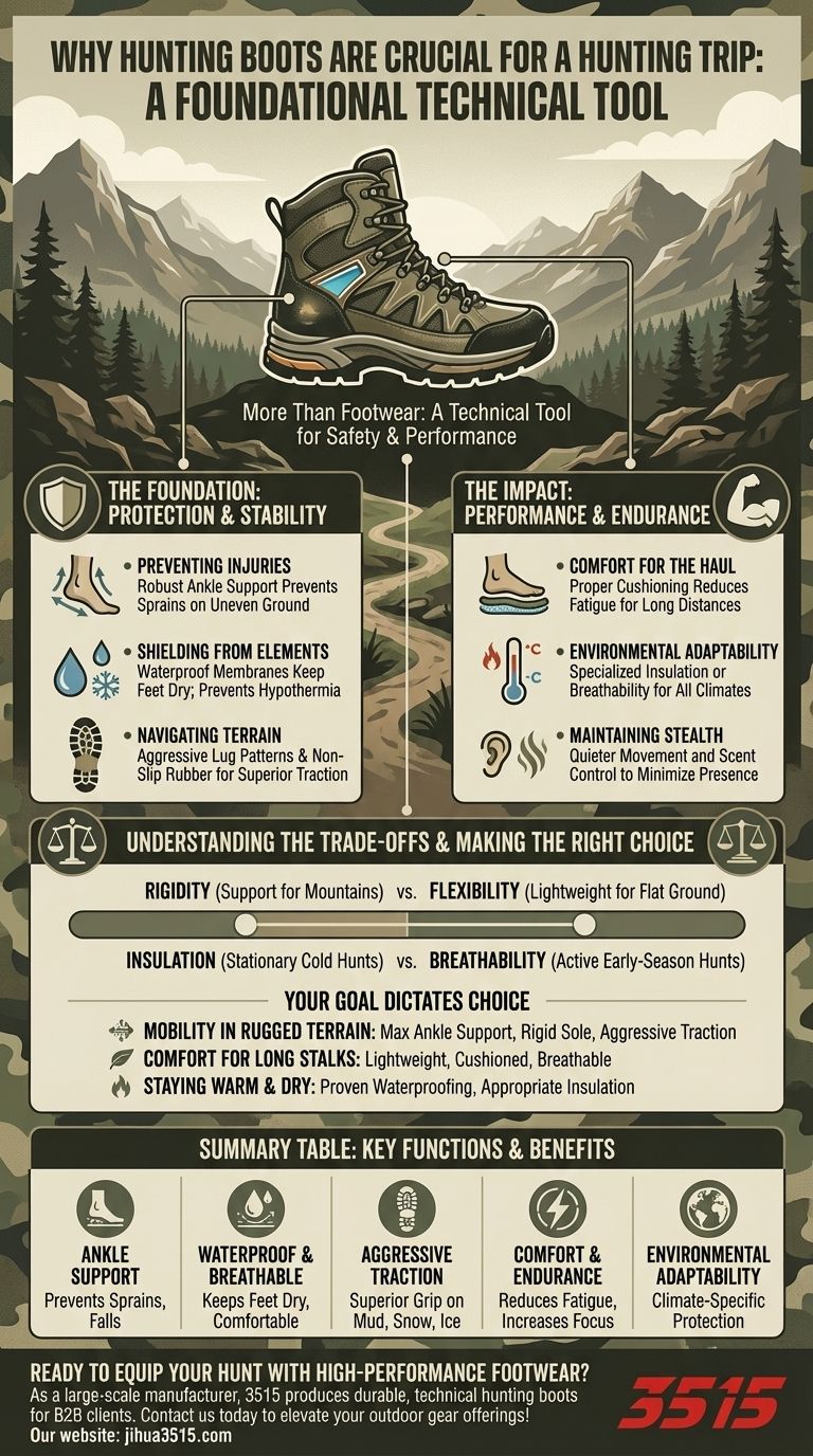 ¿Por qué se consideran cruciales las botas de caza para una excursión de caza? Esenciales para la seguridad, la comodidad y el éxito Guía Visual