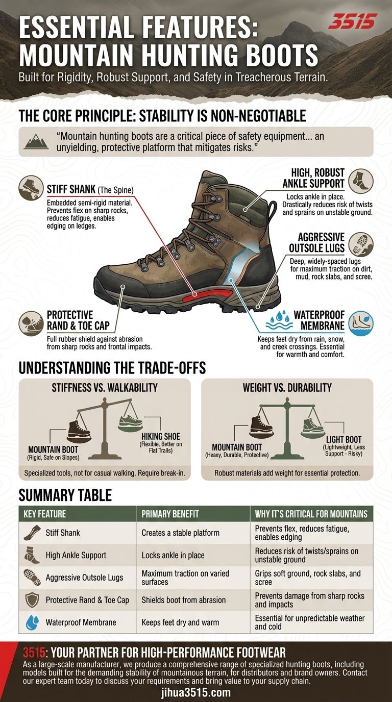 Welche Eigenschaften sollten Jagdstiefel für bergiges Gelände haben? Essenzielle Stabilität für steile Jagden Visuelle Anleitung
