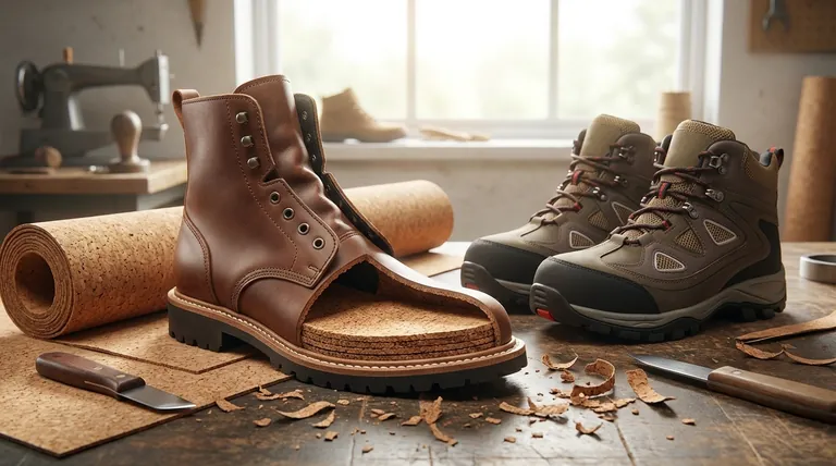 Quels matériaux sont utilisés pour remplir la cavité formée par la trépointe dans les chaussures Goodyear welt? Découvrez la clé du confort et de l'ajustement.