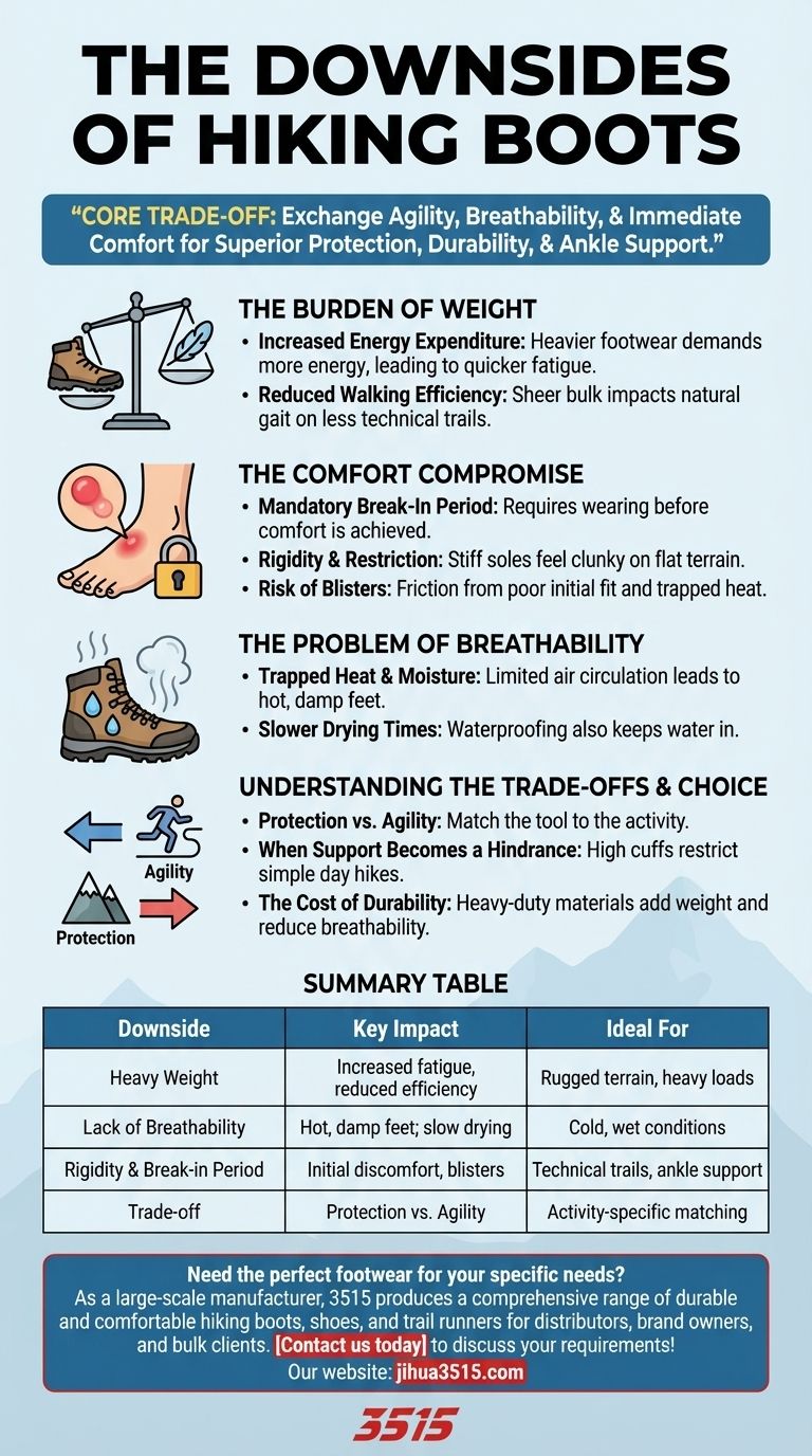 ¿Cuáles son las desventajas de las botas de montaña? Comprender las compensaciones para tu caminata Guía Visual