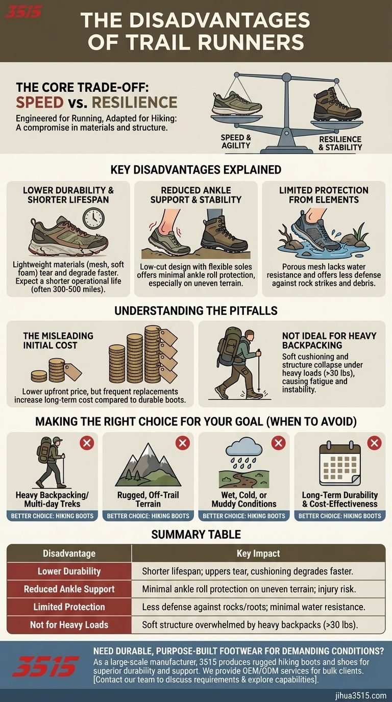 ¿Cuáles son las desventajas de las zapatillas de trail running? Compromisos clave en durabilidad y soporte Guía Visual