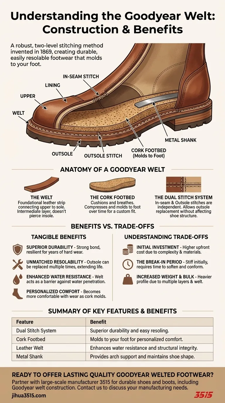 Quelle est la méthode de construction utilisée dans les chaussures Goodyear cousues ? Un guide des chaussures durables et réparables Guide Visuel