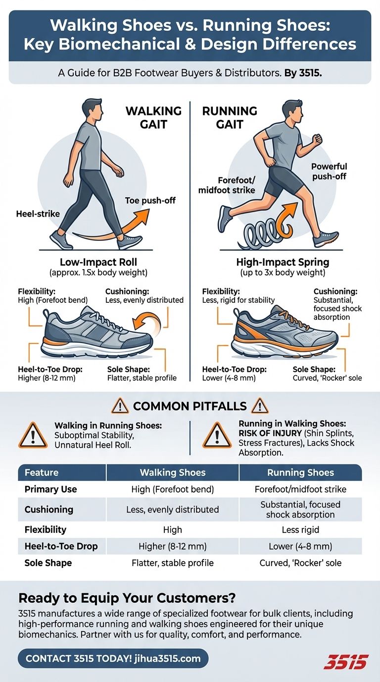 Quelles sont les principales différences entre les chaussures de marche et les chaussures de course ? Choisissez la bonne chaussure pour votre activité Guide Visuel
