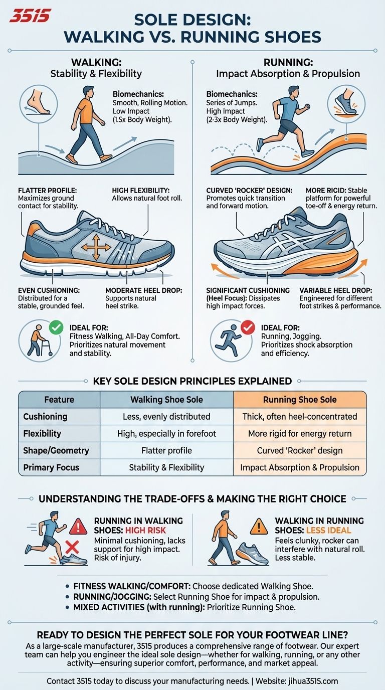 Quelle est la différence de conception de la semelle entre les chaussures de marche et les chaussures de course ? Optimiser le confort et la performance Guide Visuel