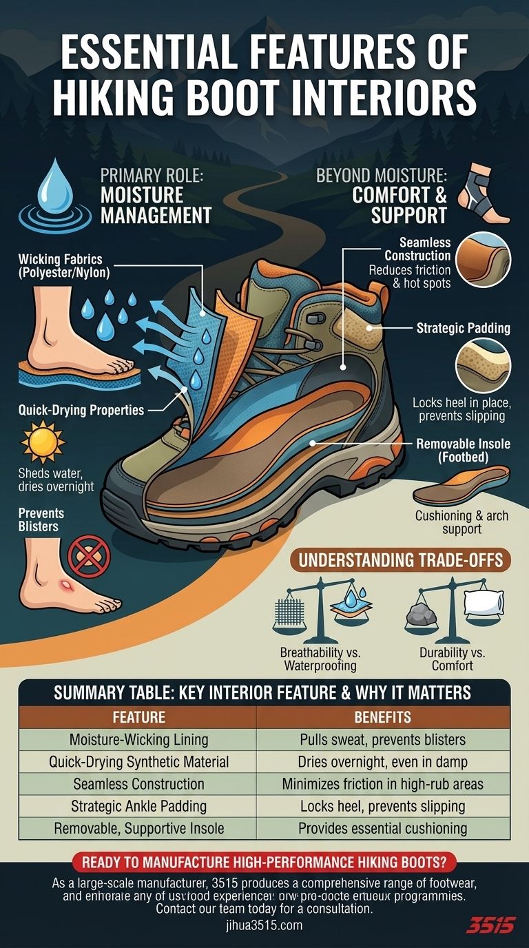 Quelles caractéristiques le matériau intérieur des chaussures de randonnée doit-il avoir ? Assurer le confort et prévenir les ampoules Guide Visuel