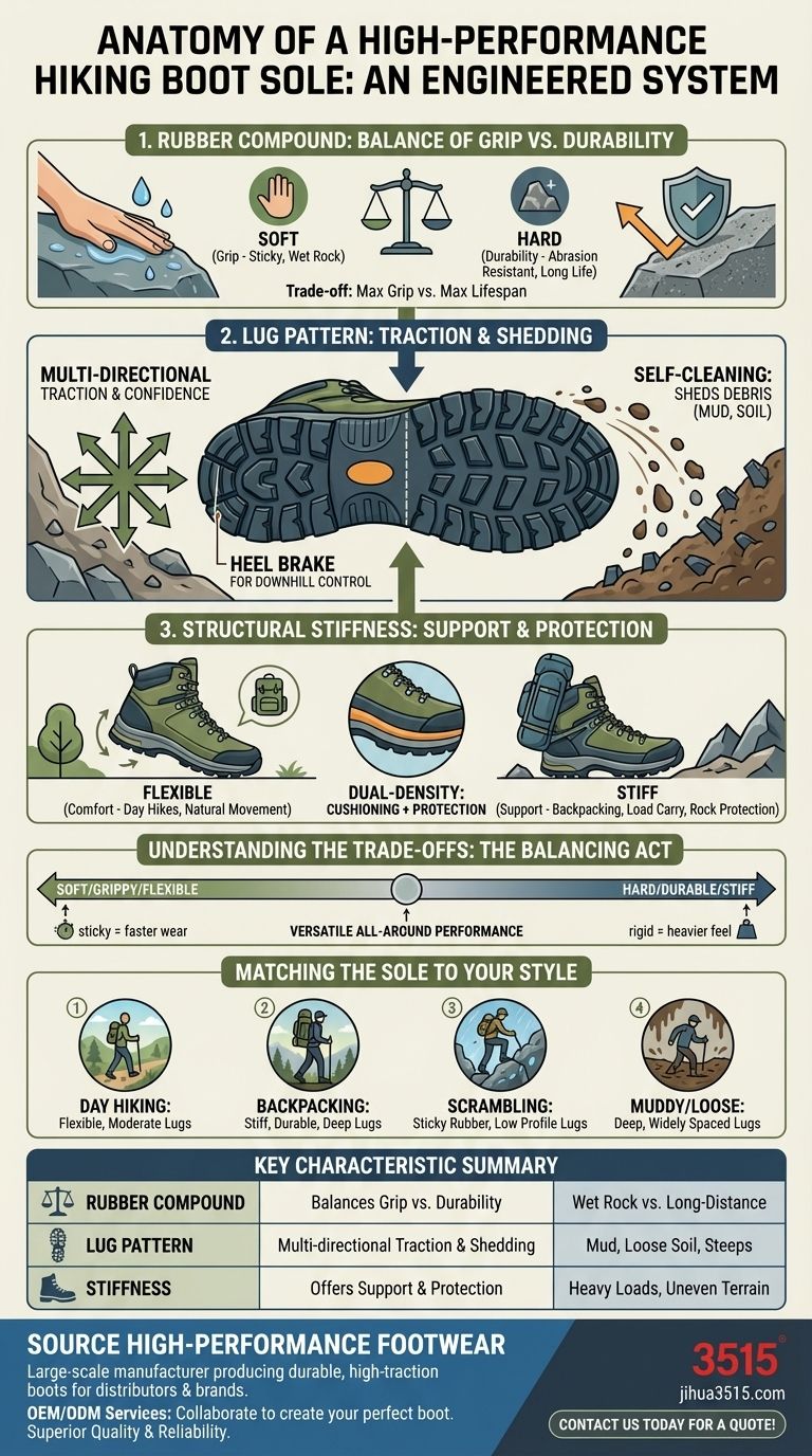 ¿Qué características debe tener la suela de una buena bota de montaña? Agarre, soporte y durabilidad explicados Guía Visual