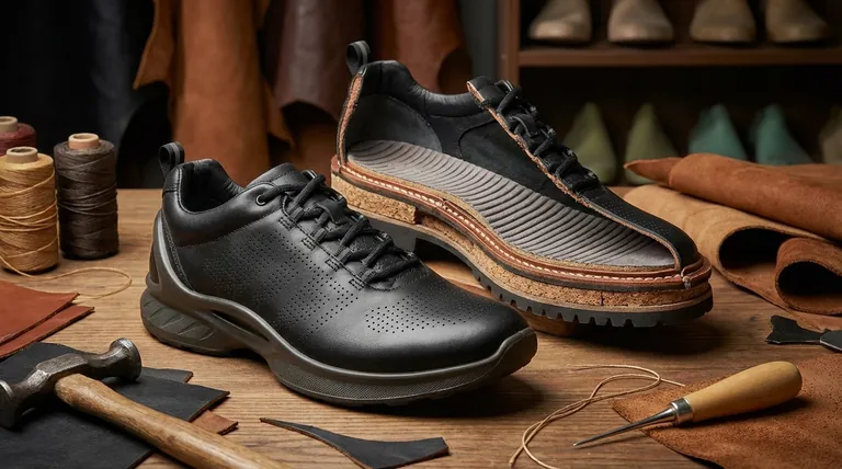 グッドイヤーウェルト製法の靴は、どのようにしてその耐久性に貢献していますか?何十年も履けるように作られています