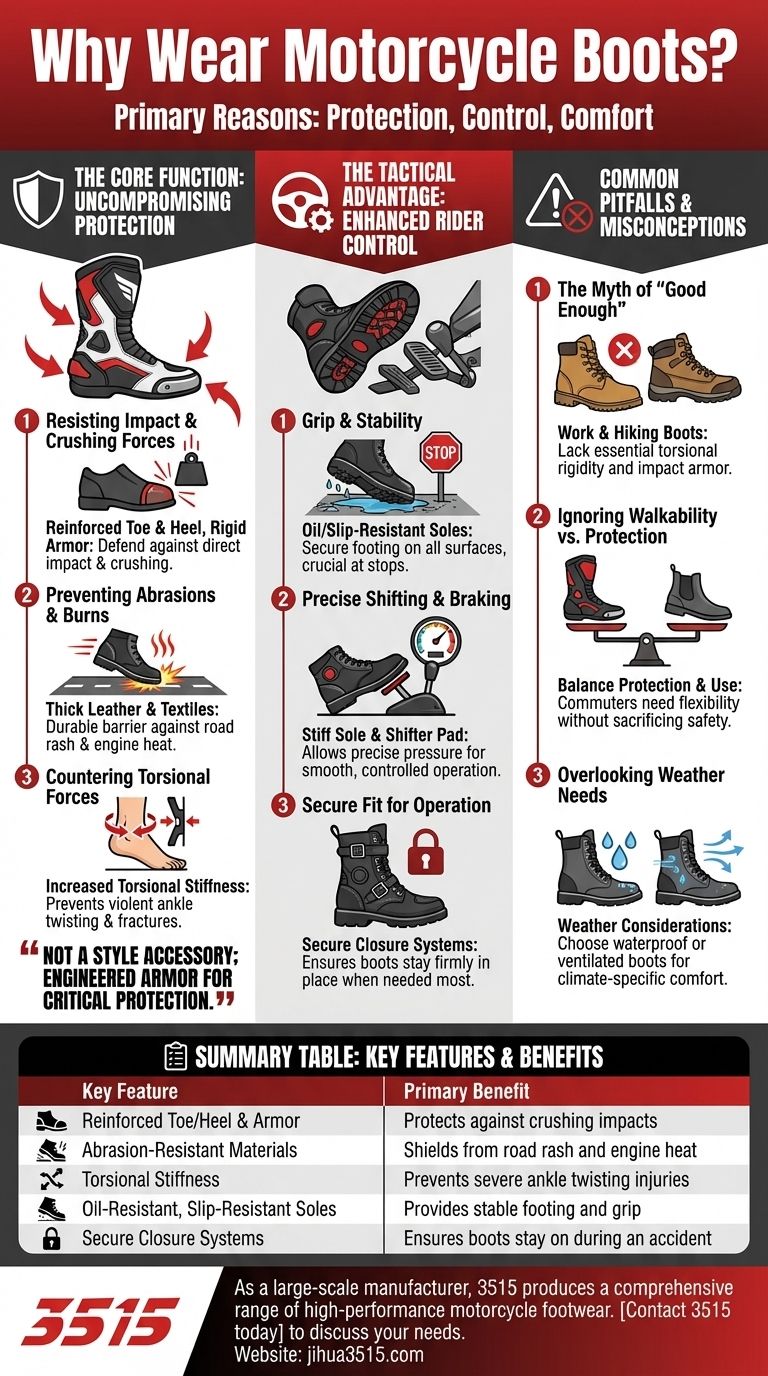 ¿Cuáles son las razones principales para usar botas de moto al conducir? Desbloquea seguridad y control esenciales Guía Visual