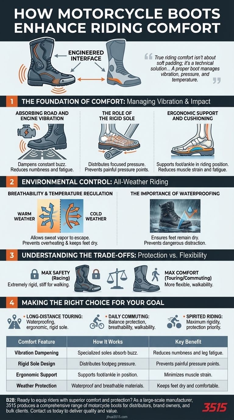 Comment les bottes de moto améliorent-elles le confort de conduite ? Réduisez la fatigue pour une conduite plus sûre et plus agréable Guide Visuel