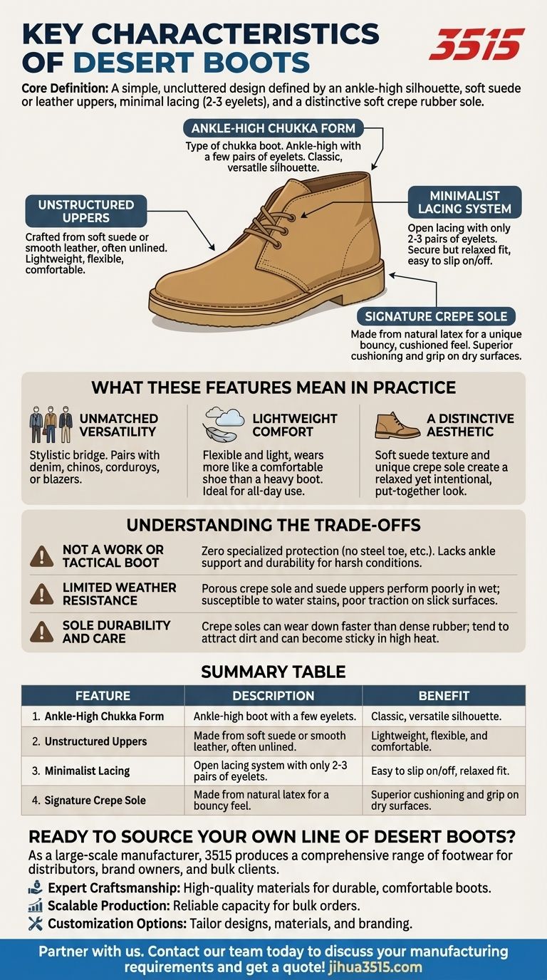 Quelles sont les caractéristiques clés des bottines desert boots ? Analyse du style et du confort emblématiques Guide Visuel