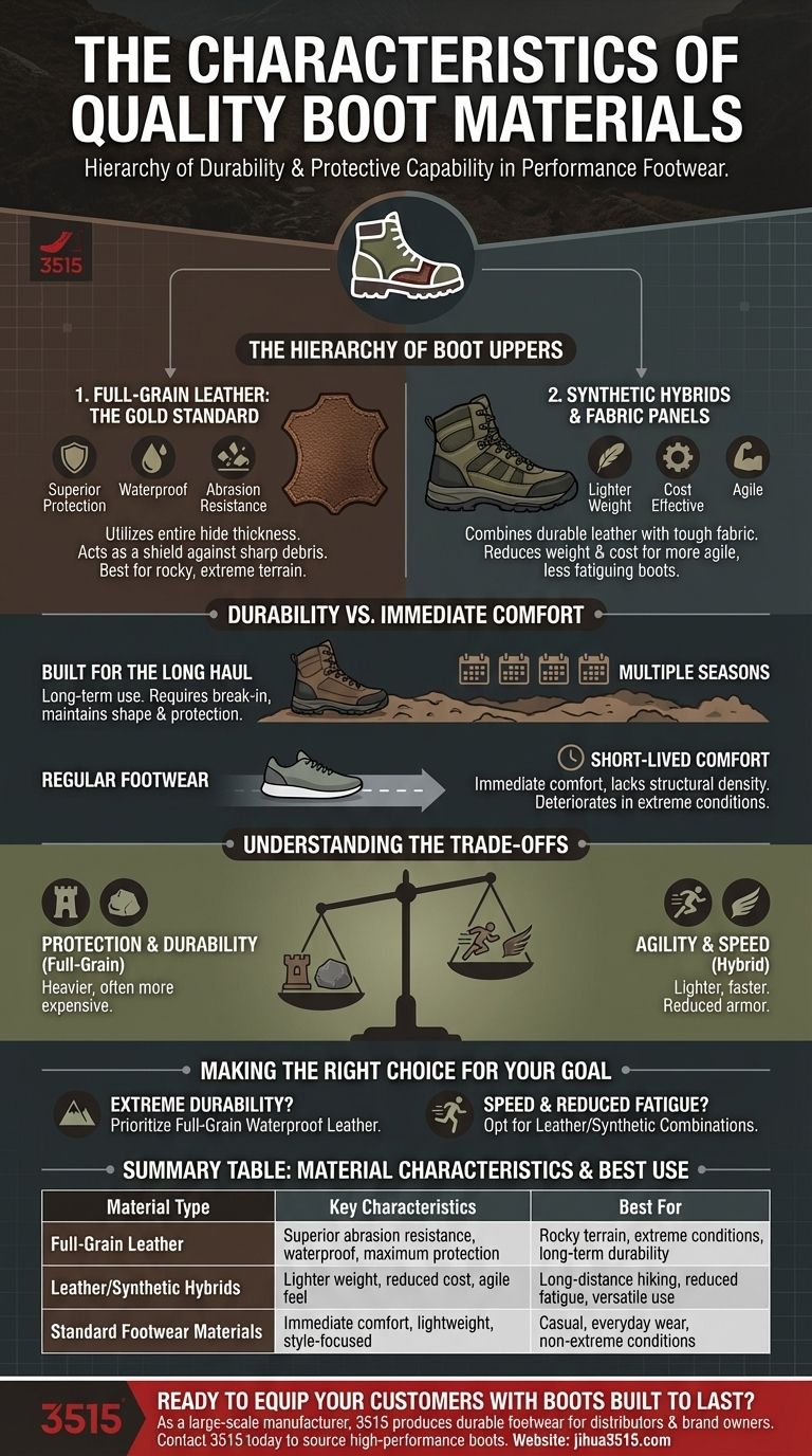 ¿Cuáles son las características de los materiales de botas de calidad? Desbloquea durabilidad y protección para condiciones extremas Guía Visual