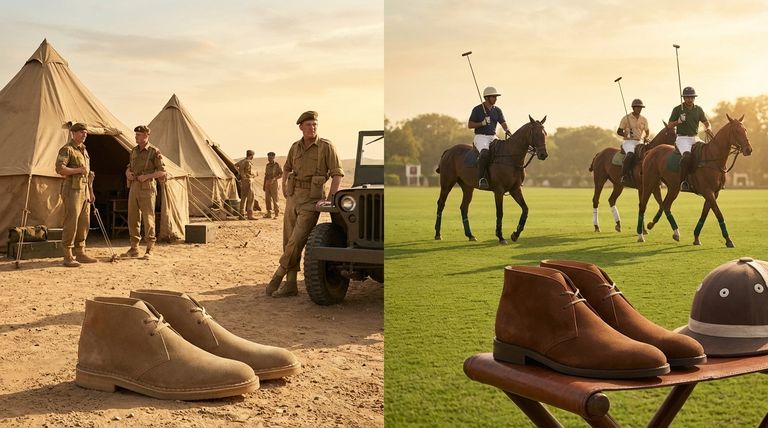 Quelle a été l'inspiration originale du design de la botte Chukka ? Un mélange d'utilité militaire et d'élégance de polo