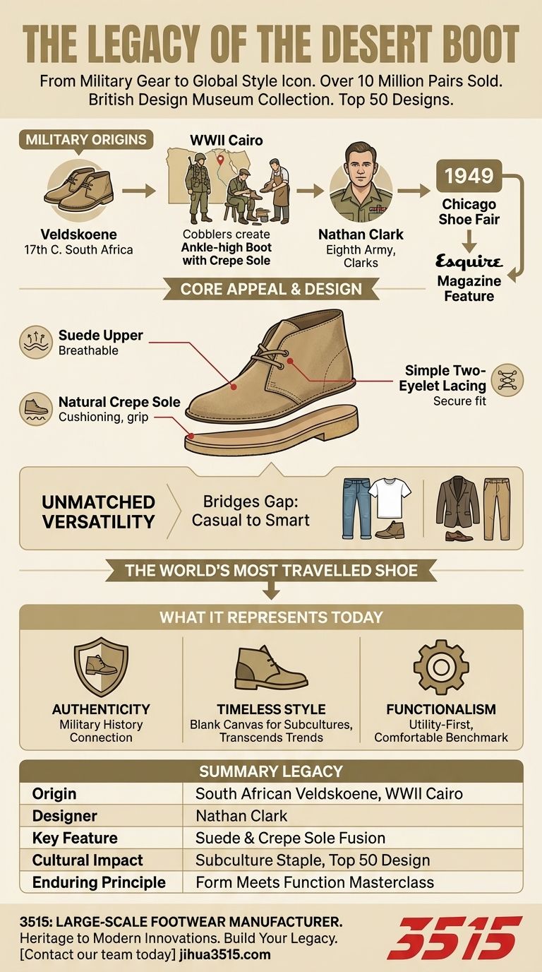 Quel est l'héritage de la Desert Boot ? De la nécessité militaire à l'icône de style intemporelle Guide Visuel