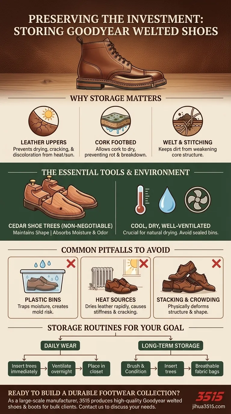 Que faut-il considérer lors du stockage des chaussures Goodyear cousues ? Préservez votre investissement pendant des décennies Guide Visuel