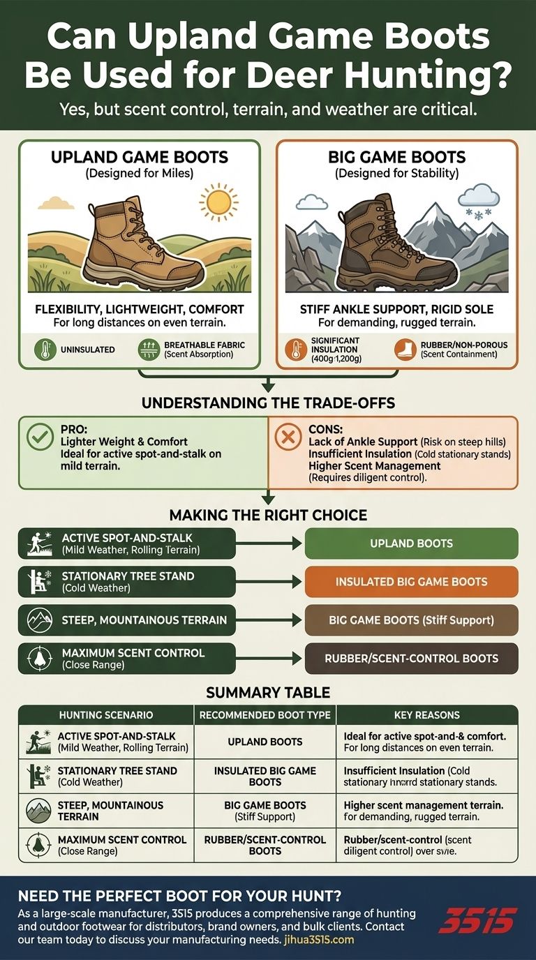 Gli scarponi da caccia agli uccelli di alta collina possono essere usati per la caccia al cervo? Valutazione del terreno, isolamento e controllo degli odori Guida Visiva