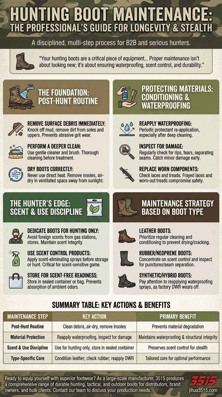 Quali sono alcuni consigli per la manutenzione degli scarponi da caccia? Massimizzare prestazioni e durata Guida Visiva