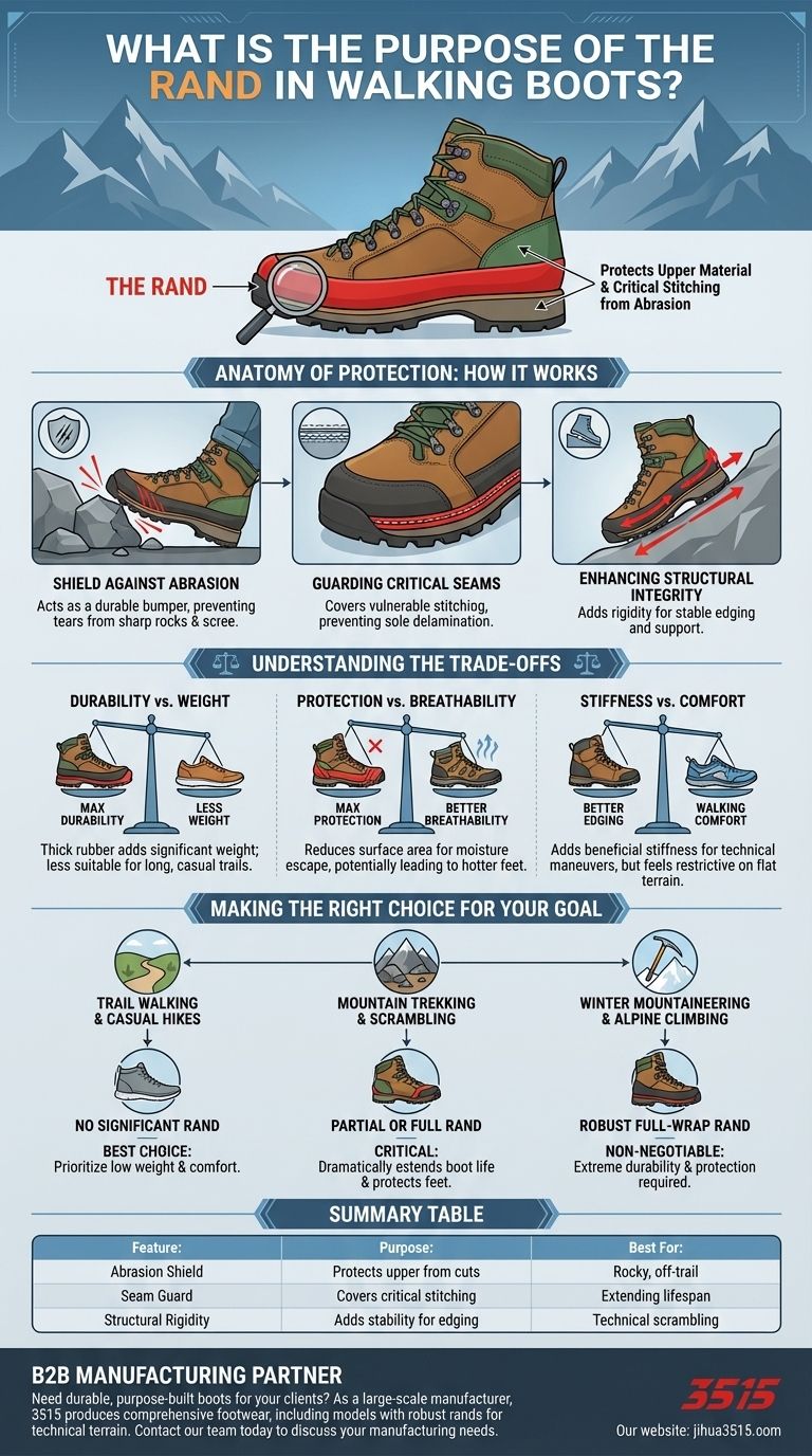 Qual è lo scopo del rand negli scarponi da trekking? La tua guida alla durata e alla protezione Guida Visiva