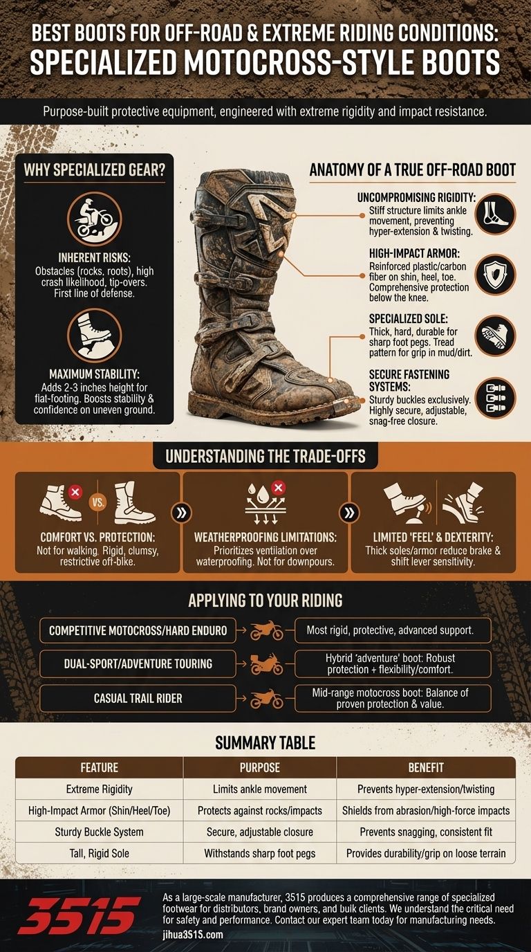 ¿Qué tipo de botas son las mejores para condiciones de conducción todoterreno o extremas? La guía definitiva para la máxima protección Guía Visual