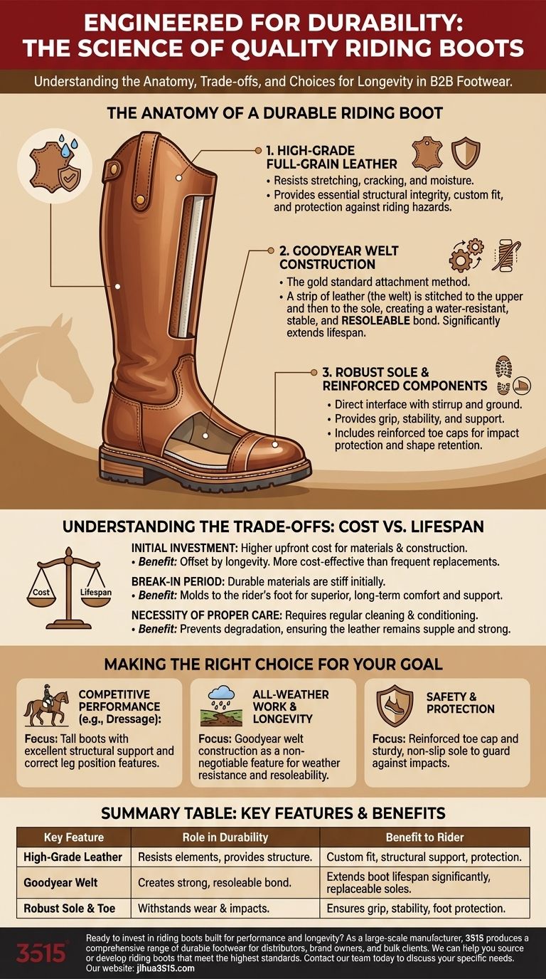 고품질 승마 부츠는 어떻게 내구성과 수명을 보장하나요? 우수한 소재와 장인 정신으로 오래도록 제작 시각적 가이드