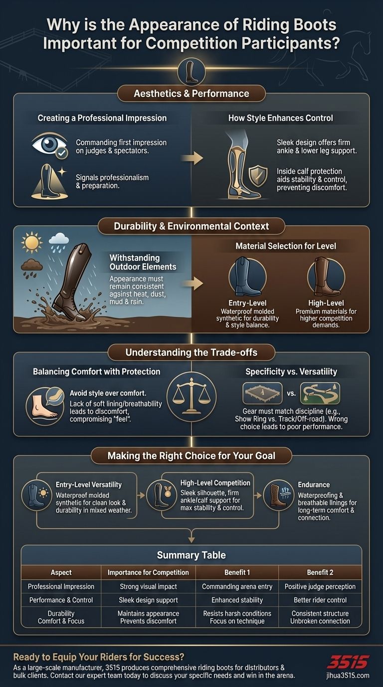 ¿Por qué la apariencia de las botas de montar es importante para los participantes de la competición? Mejora el rendimiento y capta la atención Guía Visual