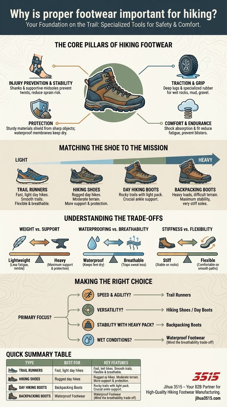¿Por qué es importante el calzado adecuado para el senderismo? Equipo esencial para la seguridad y el rendimiento Guía Visual