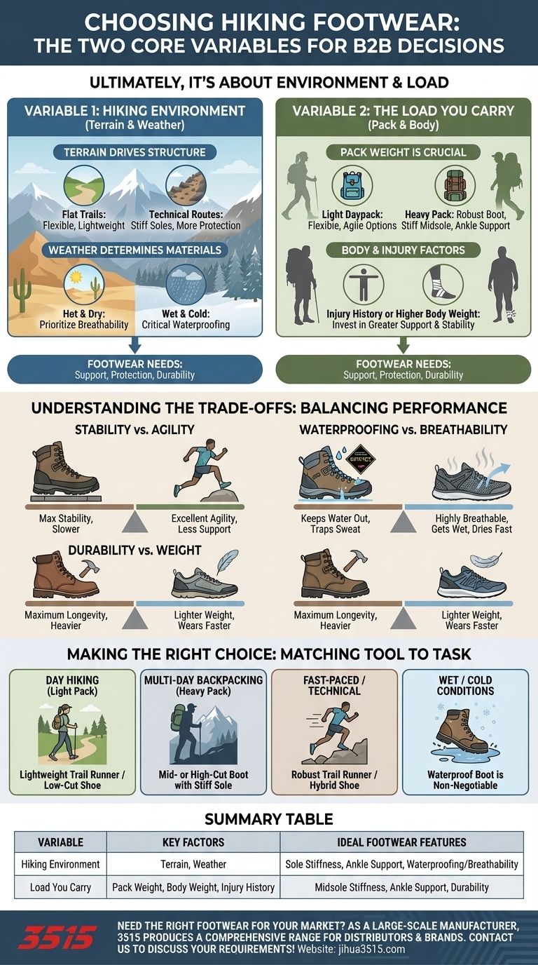 选择徒步鞋时需要考虑的两个主要变量是什么？找到最适合您的匹配 图解指南