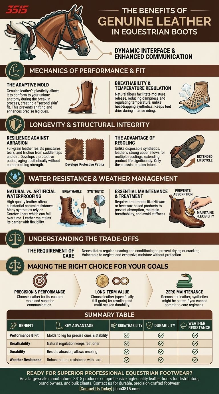 Quali sono i vantaggi della vera pelle negli stivali da equitazione? Prestazioni Superiori e Valore a Lungo Termine Guida Visiva