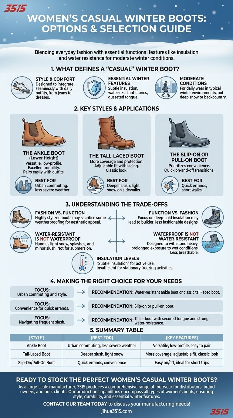 Каковы варианты женских повседневных зимних ботинок? Найдите свой идеальный стиль и посадку Визуальное руководство