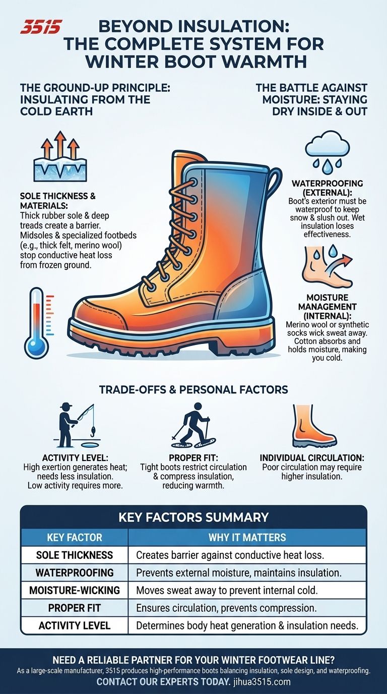 What factors affect winter boot warmth beyond insulation? Key Features for Ultimate Cold Protection Visual Guide
