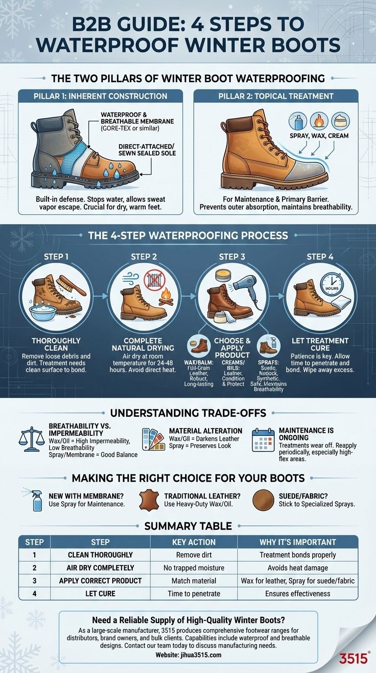 Was sind die Schritte zur Imprägnierung von Winterstiefeln? Eine 4-Schritte-Anleitung für trockene Füße den ganzen Winter über Visuelle Anleitung