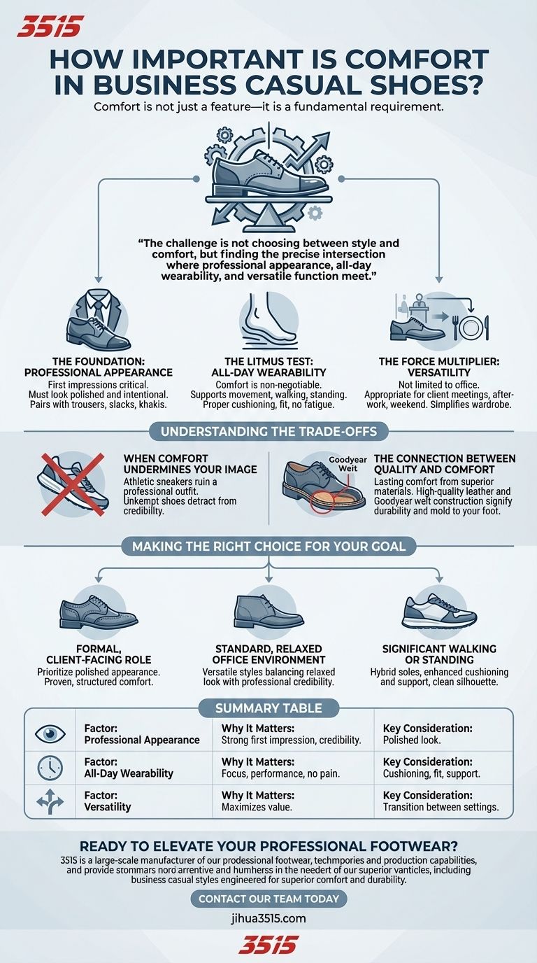 商务休闲鞋的舒适度有多重要？全天候专业表现的关键 图解指南