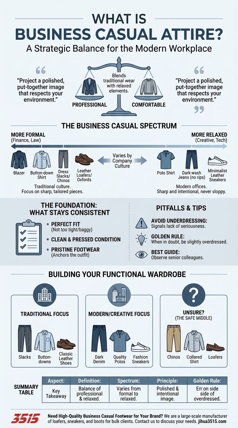 What is business casual attire in the workplace? Master the Dress Code for a Polished Look Visual Guide