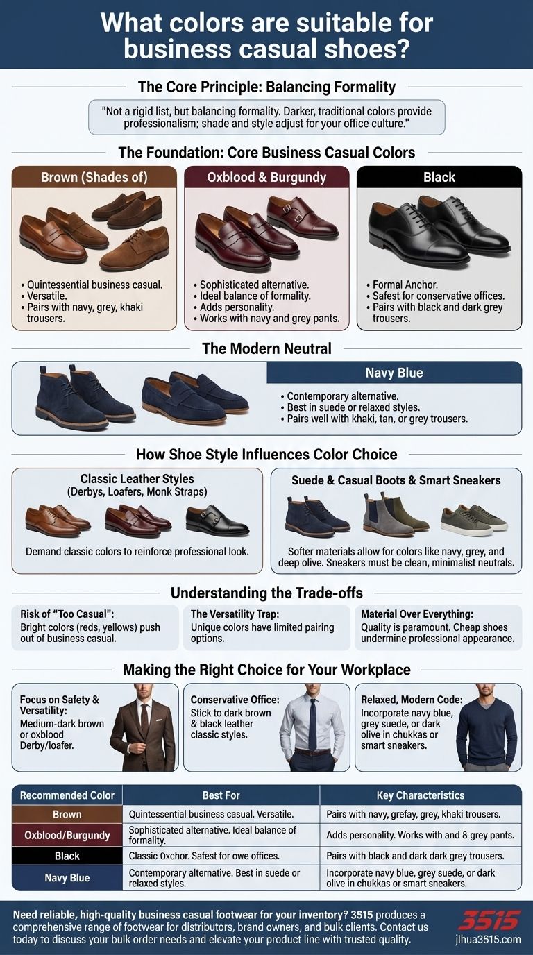 What colors are suitable for business casual shoes? A Guide to Professional and Versatile Footwear Visual Guide