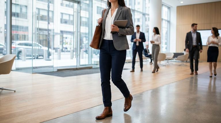¿Cómo se pueden combinar las botas de tobillo para un look de negocios informal? Logra una apariencia pulida y profesional