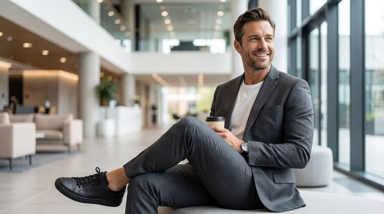 ビジネスカジュアルな環境でスーツにスニーカーを合わせることはできますか?モダンなスタイルをマスターしましょう