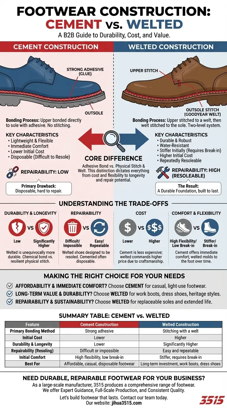 En quoi la construction cimentée diffère-t-elle de la construction cousue? Choisissez la bonne méthode pour la durabilité et le coût Guide Visuel