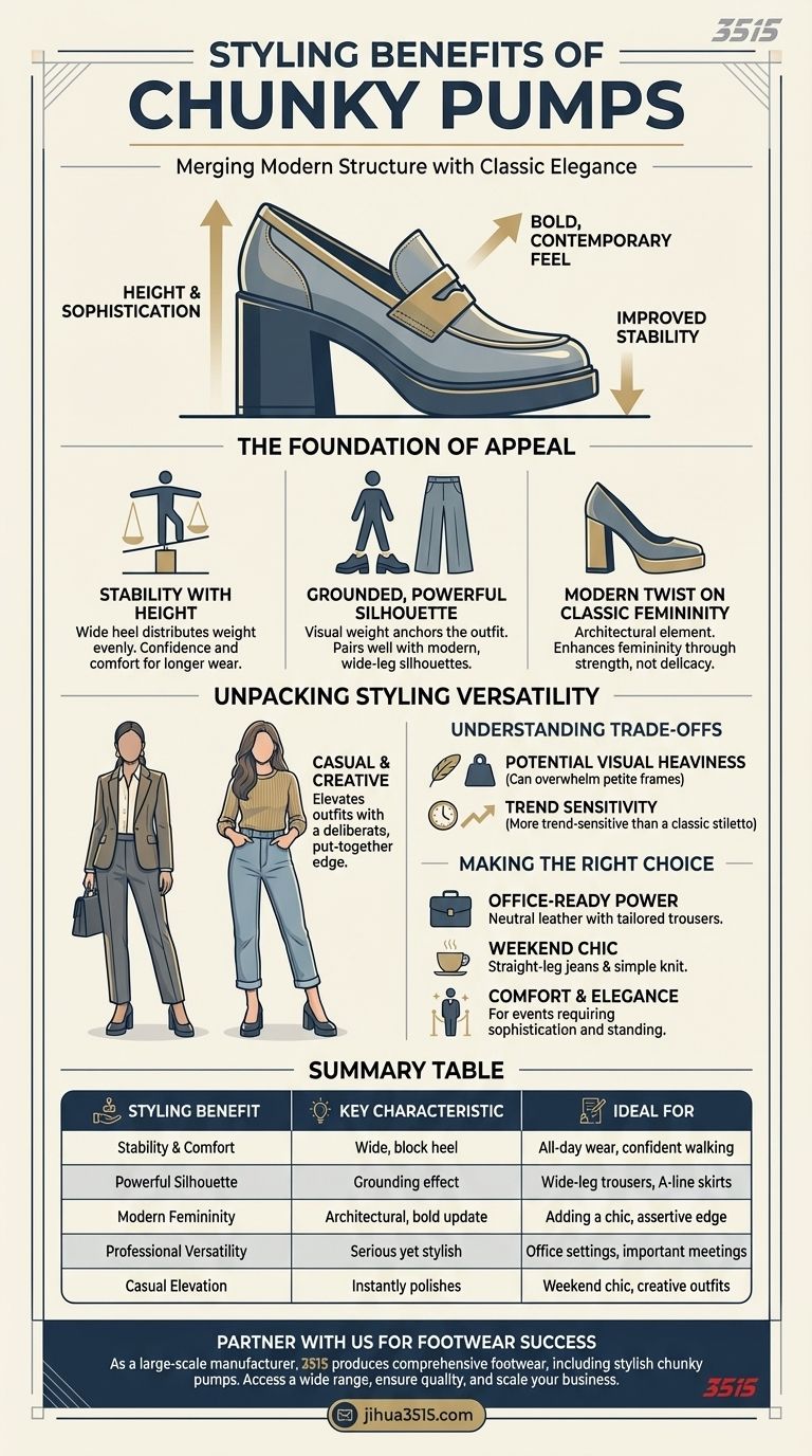 Quels sont les avantages stylistiques des escarpins à talon épais ? Atteignez une sophistication moderne avec une confiance inébranlable Guide Visuel