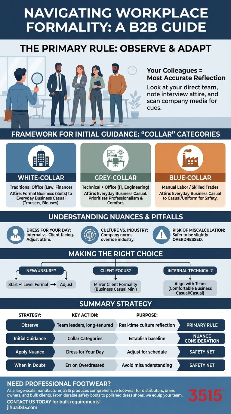 Come si può determinare l'appropriato livello di formalità per il proprio posto di lavoro? Allineati con le norme del tuo team Guida Visiva