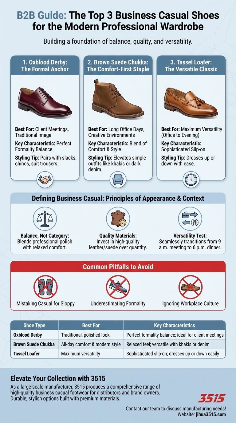 推荐的三款商务休闲鞋是哪三款？打造精致百搭的衣橱 图解指南