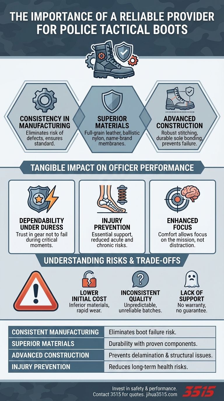 为什么选择可靠的警用战术靴供应商很重要？确保警员安全与表现 图解指南