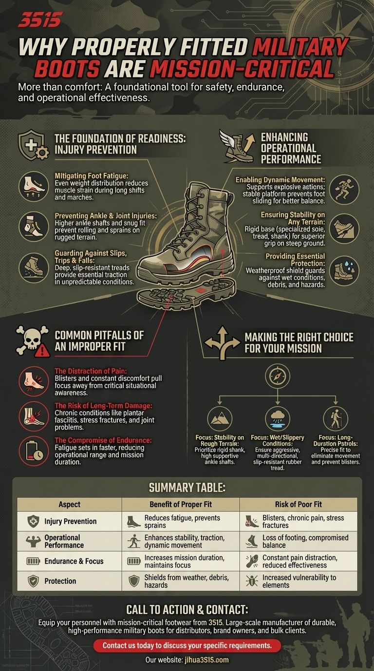 Warum ist es wichtig, dass Militärpersonal richtig sitzende Stiefel trägt? Gewährleistung der Einsatzbereitschaft und Sicherheit Visuelle Anleitung