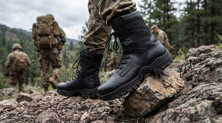 Qual é o principal benefício de caminhar com botas militares com suporte de tornozelo? Maximizar a estabilidade e prevenir lesões