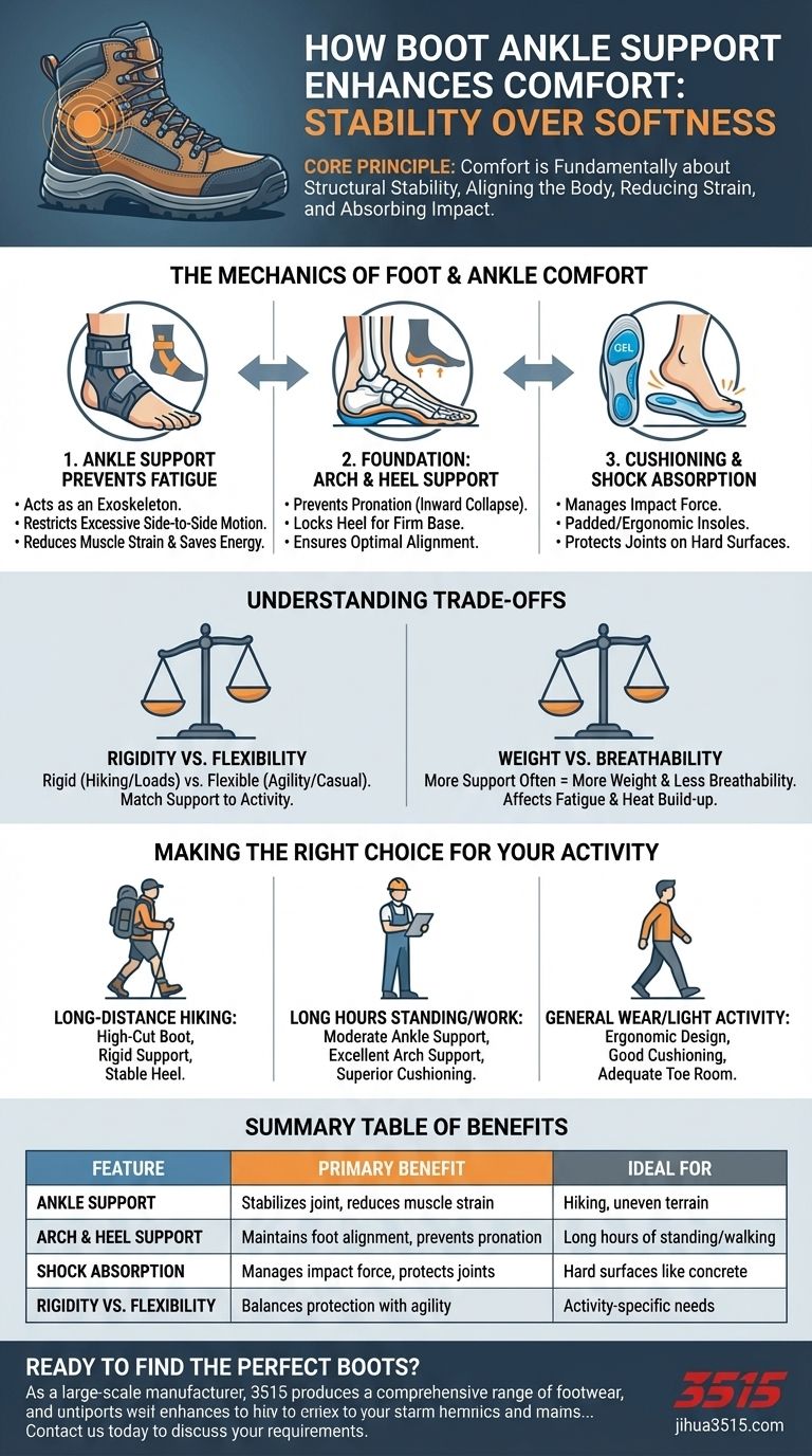 How do boots with ankle support enhance comfort? Achieve Stability and Reduce Fatigue Visual Guide