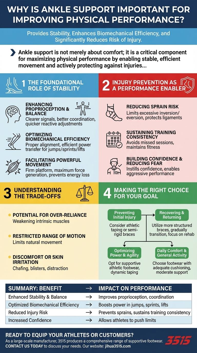 Why is ankle support important for improving physical performance? Boost Stability & Power Visual Guide