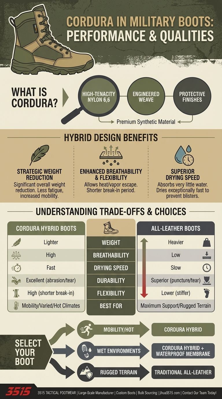 Comment le Cordura est-il utilisé dans les bottes militaires et quelles sont ses principales qualités ? Des chaussures plus légères et durables pour des performances optimales Guide Visuel