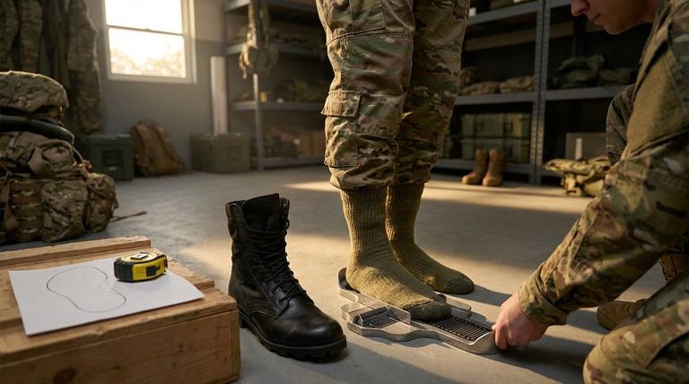 Qual é a maneira correta de medir os pés para botas militares? Obtenha um ajuste perfeito para a prontidão da missão