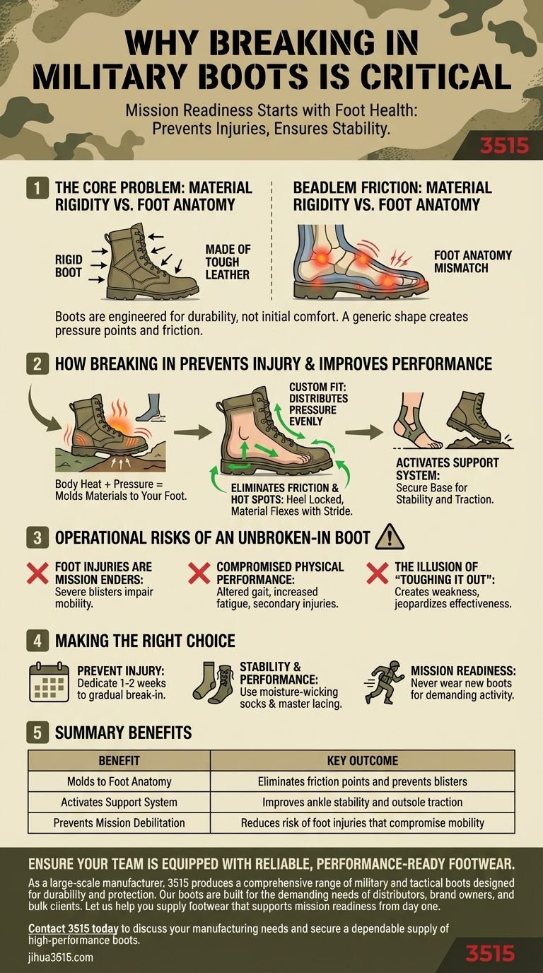 軍用ブーツの慣らし履きはなぜ重要なのでしょうか？怪我の防止と任務遂行能力の確保 ビジュアルガイド