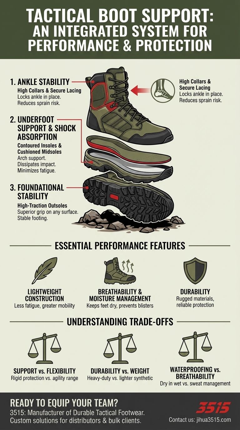 Quelles caractéristiques de soutien offrent les bottes tactiques ? Maximiser la stabilité et l'endurance Guide Visuel