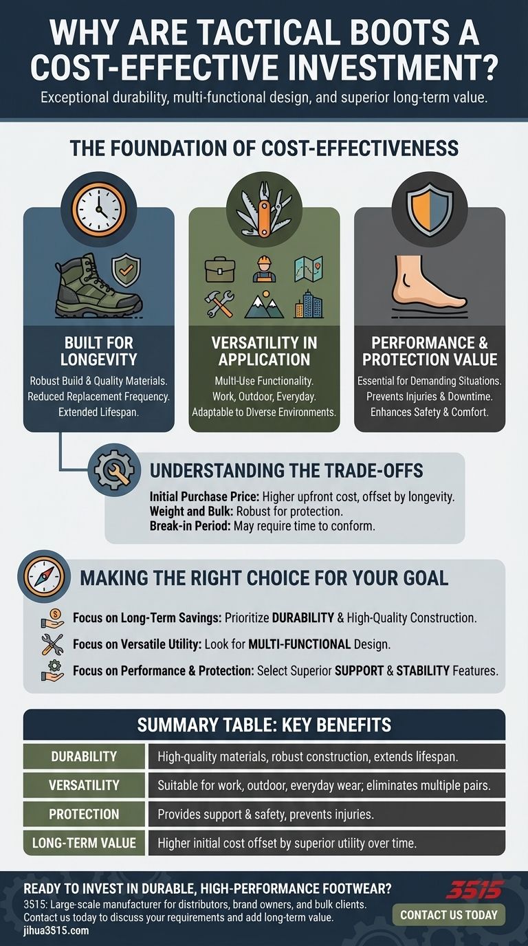 Why are tactical boots considered a cost-effective investment? Maximize Long-Term Value & Performance Visual Guide